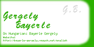 gergely bayerle business card